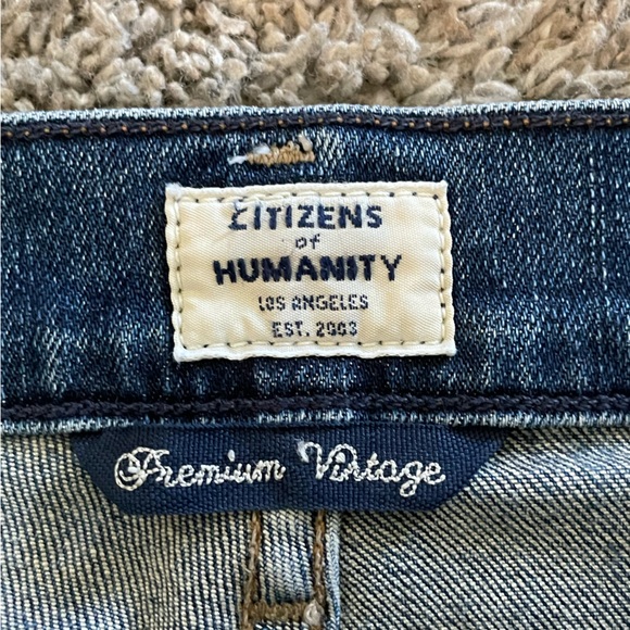 CITIZENS OF HUMANITY Agnes Long Mid Rise Slim Straight Jeans size 30 - Picture 3 of 9